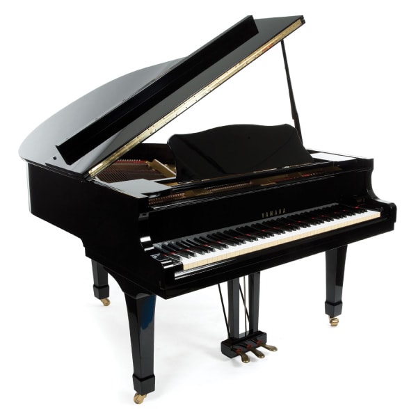 Frank Sinatra's gifted piano — a Yamaha G1 baby grand — to Tina Sinatra. Photo courtesy of Julien's Auctions.