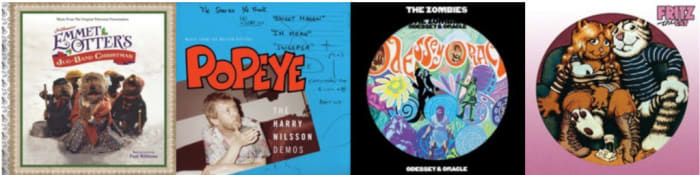 VARÈSE SARABANDE RECORDS BLACK FRIDAY RELEASES: Emmet Otter’s Jug-Band Christmas – Paul Williams, Popeye: The Harry Nilsson Demos – Harry Nilsson, Odessey & Oracle – The Zombies (Picture Disc), Fritz the Cat – Various Artists (Picture Disc)