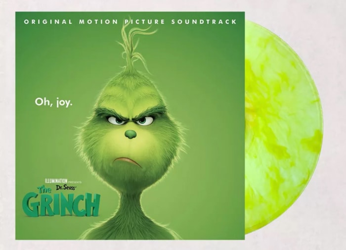 Dr. Seuss’ The Grinch: Original Motion Picture Soundtrack, on green vinyl, is an exclusive from Urban Outfitters.