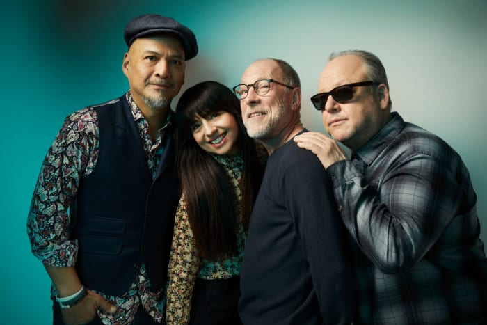 Pixies are (left to right) Joey Santiago, Paz Lenchantin, David Lovering and Black Francis. (Photo by Travis Shinn)