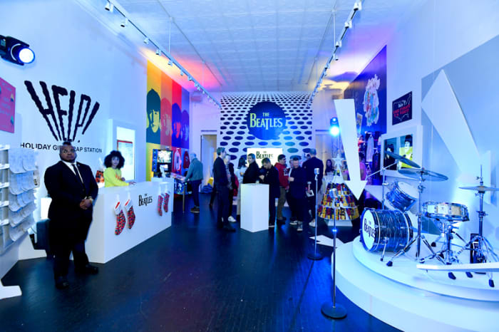Guests attend The Beatles Pop-Up Shop launch for Holiday 2019 on December 10, 2019 in New York City. (Photo by Eugene Gologursky/Getty Images for Sony Music)