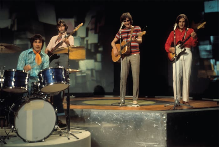 Recording “Shangri-La” for BBC 2’s Peter Sarstedt show, BBC Telelvision Centre, London, September 9, 1969. Broadcast on October 1, 1969. Photo courtesy of BMG.
