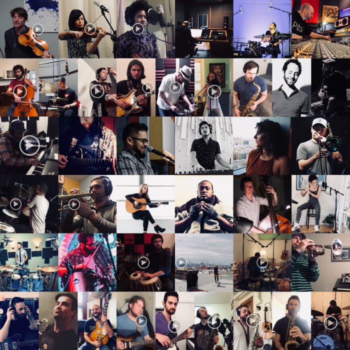 These are "The People Of 2020" as they recorded their parts for this most unique project. (Courtesy Adam Ahuja)