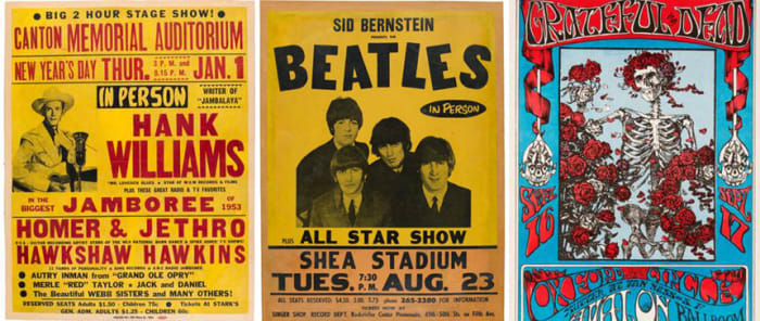 Hank Williams’ no-show, Beatles’ Shea Stadium gig, Grateful Dead’s ‘Skeleton & Roses’ vie for all-time world record at Heritage Auctions November 6, 2021.
