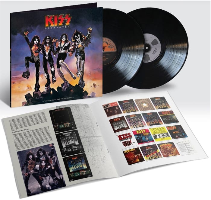 Destroyer 45 also comes in a Deluxe 2LP Edition, which features the first-ever 1/2-speed mastered album from Abbey Road Mastering Studios on 180-gram audiophile vinyl plus 12 bonus tracks – 10 unreleased – including the new “Beth (Acoustic Mix).” A 20-page booklet showcases unreleased & rare photos along with “The Story of Destroyer” liner notes.