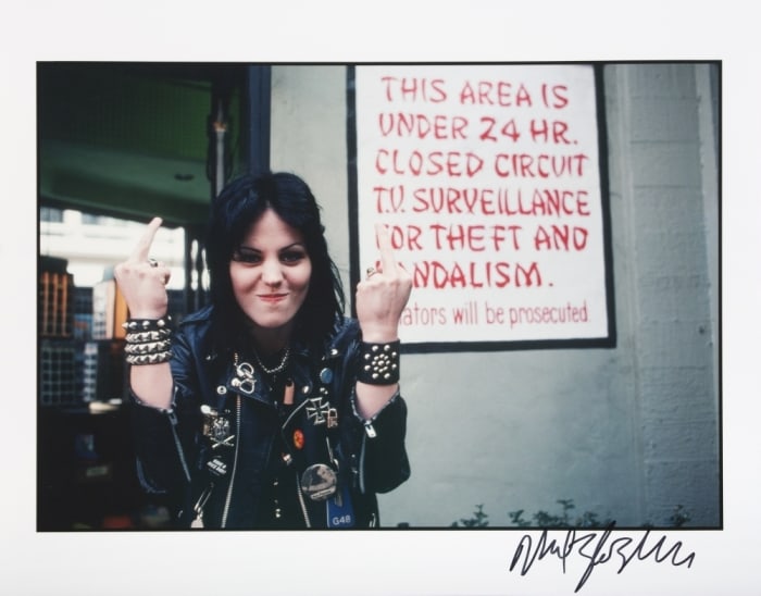 This Neil Zlozower image of Joan Jett is part of his FU Portraits up for auction at Julien's Auctions.