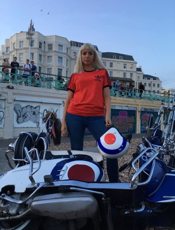 Sacha Parkinson’s Nicki on Brighton Beach in The Pebble and the Boy. (Photo courtesy of Chris Green)