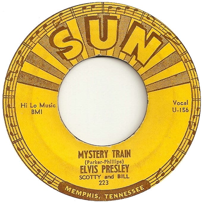 The above pressing of "Mystery Train" on Sun Records is worth $500 near mint (NM). Image courtesy of 45cat.com.