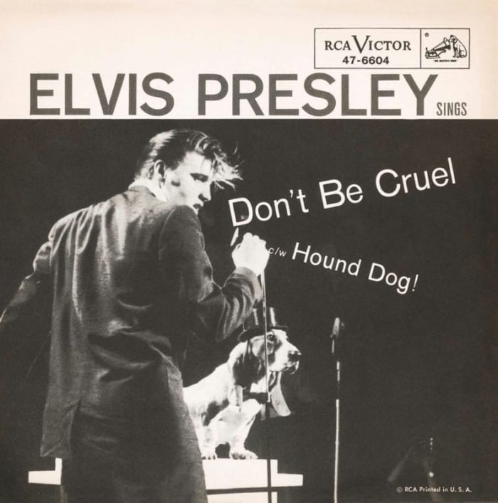 An original copy of "Don't Be Cruel" with picture sleeve is worth about 10 dollars in NM condition. Image courtesy of 45cat.com.