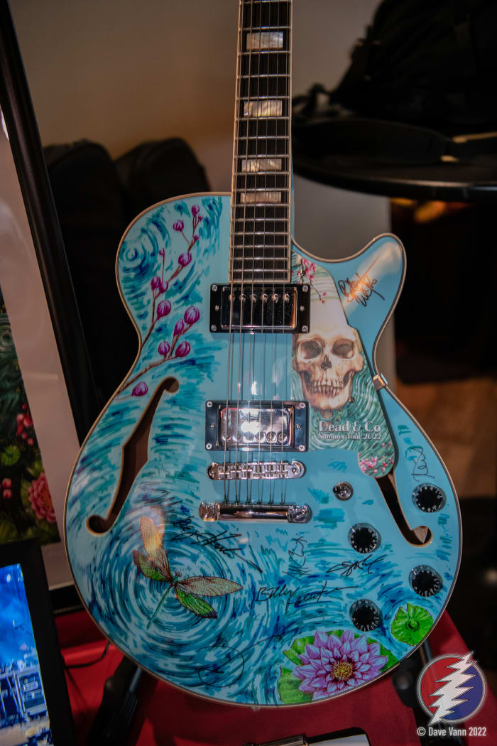 The "Tour Guitar" by D'Angelico (played onstage by Bob Weir) sold for $300,000.