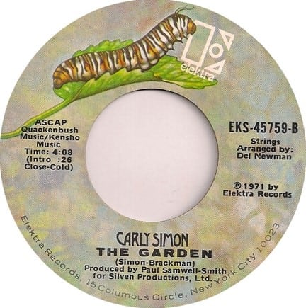 Carly Simon's flip side of "Anticipation" recently featured in a Goldmine article with guitarist and author Jimmy Ryan