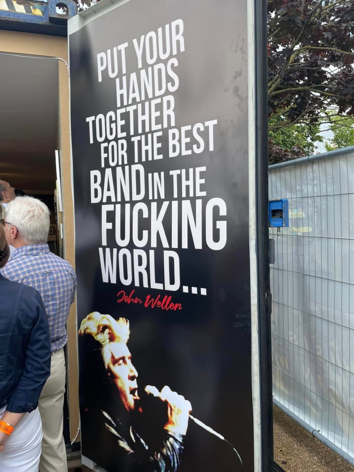 John Weller’s famous introduction that brought The Jam onto the concert stage. (Photo by John Curley)
