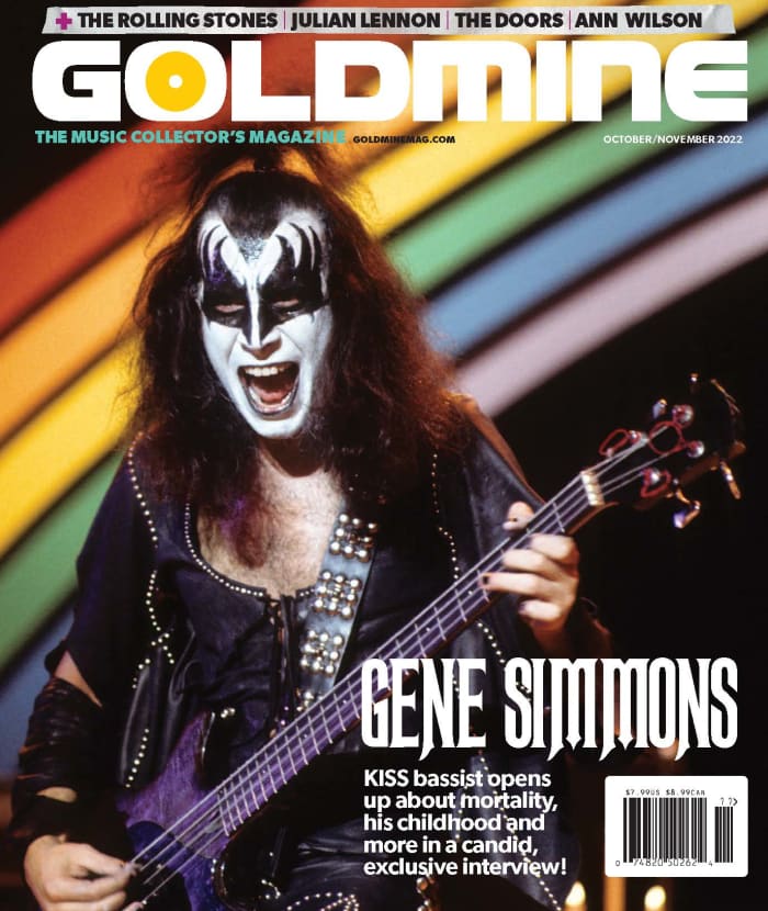 The Oct-Nov 2022 issue with Gene Simmons on the cover on select newsstands and the Goldmine shop (click above)