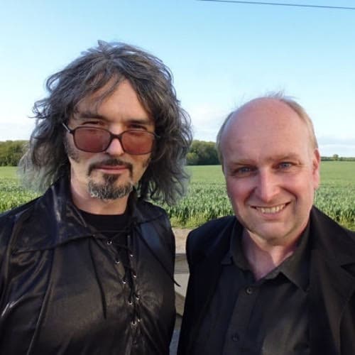 Pocket Gods keyboardist Noel Storey and vocalist/guitarist Mark Christopher Lee.  Photo courtesy of Lisa Davies Promotions.