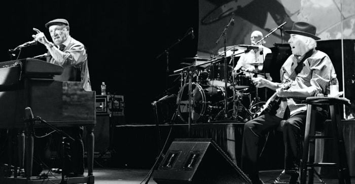 Felix Cavaliere (left) and Gene Cornish (right) perform Nov. 16 in Morristown, New Jersey, on their Time Peace Tour. (Photo by Chris M. Junior)