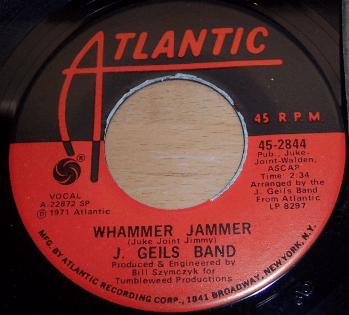 studio version of whammer jammer by jay geils