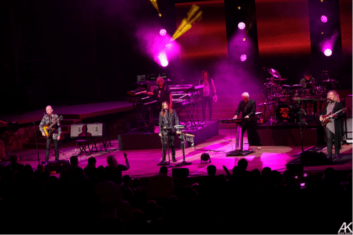 YES in Los Angeles, CA June 19, 2018 (photo credit: Alex Kluft)L-R: Steve Howe, Geoff Downes, Jon Davison, Jay Schellen, Tony Kaye, Alan White, Billy Sherwood.