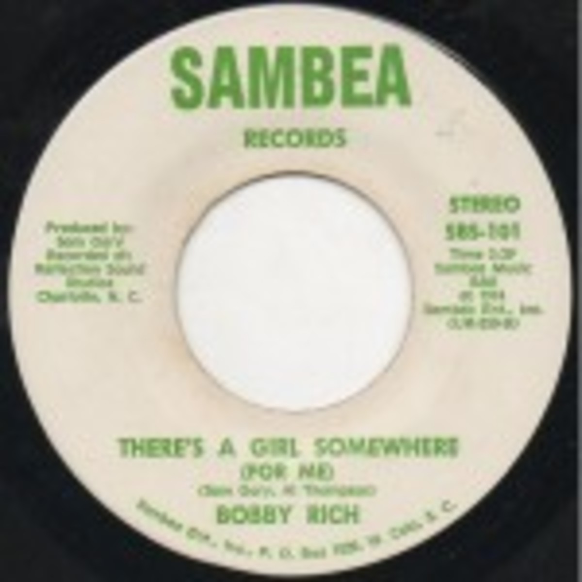 Bobby Rich There's A Girl Somewhere For Me