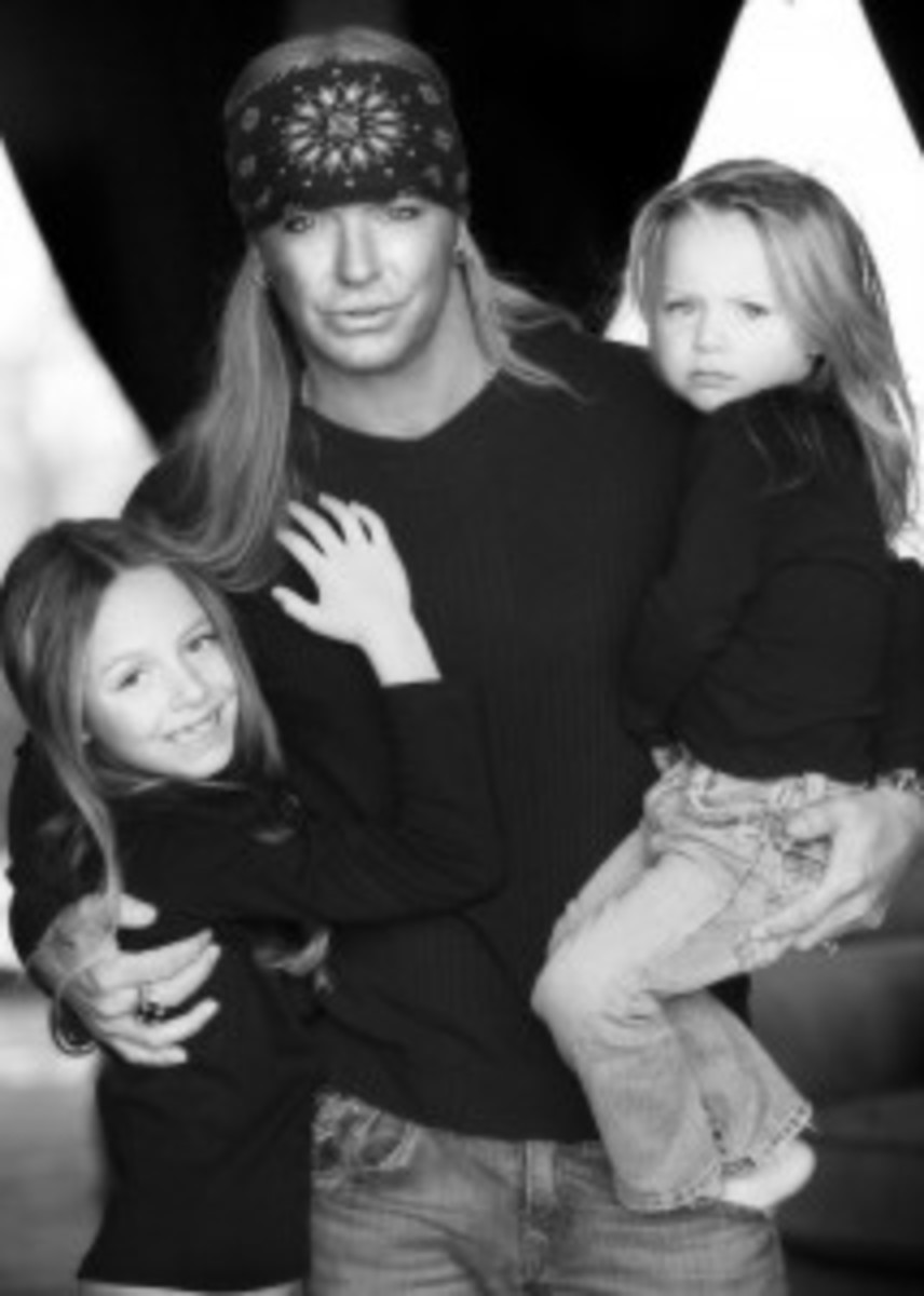 bret with his kids