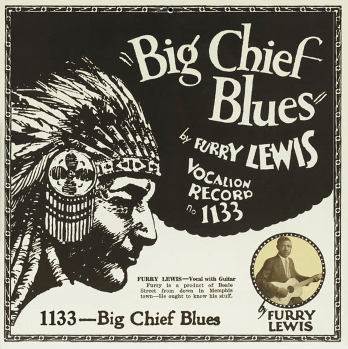 Furry Lewis Big Chief Blues advertisement