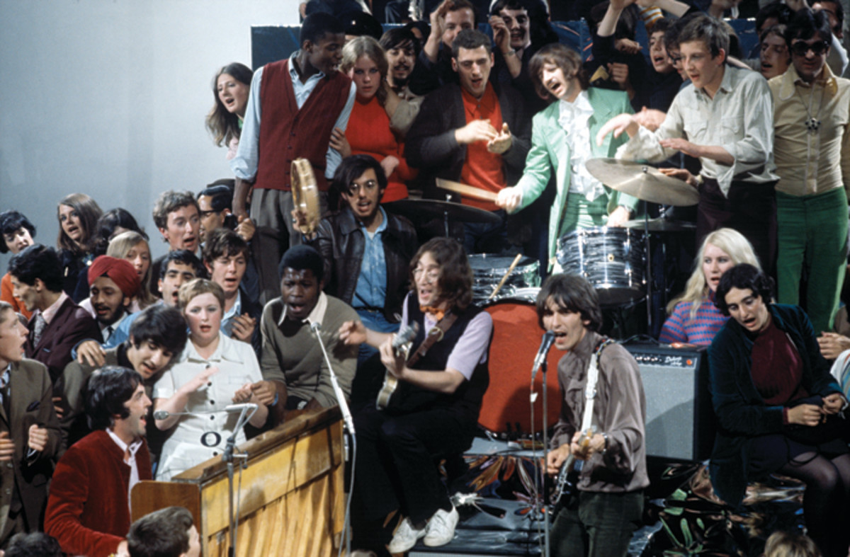 The Beatles filming “Hey Jude,” September 4, 1968. Photo courtesy of © Apple Corps Ltd.
