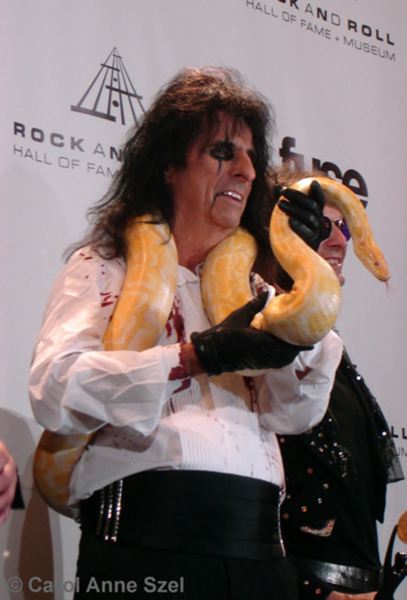 Alice Cooper with snake. Photo by Carol Anne Szel