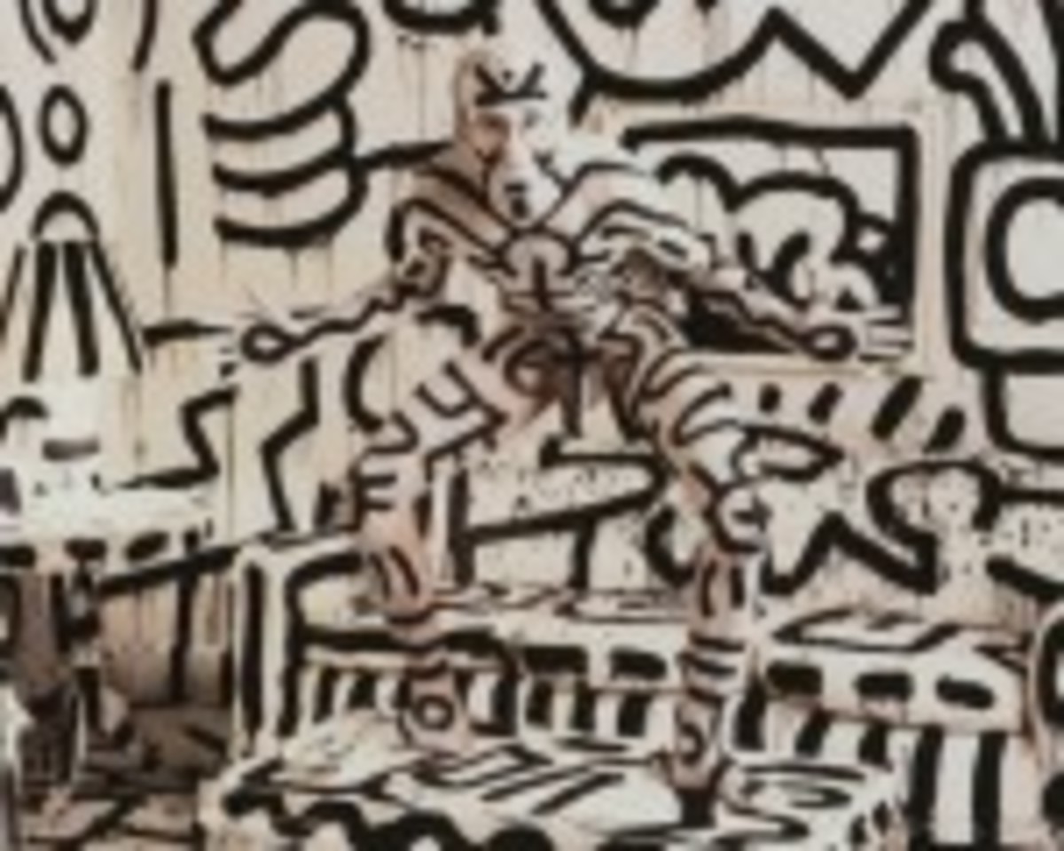 Keith Haring photo by Annie Leibovitz via Sothebys