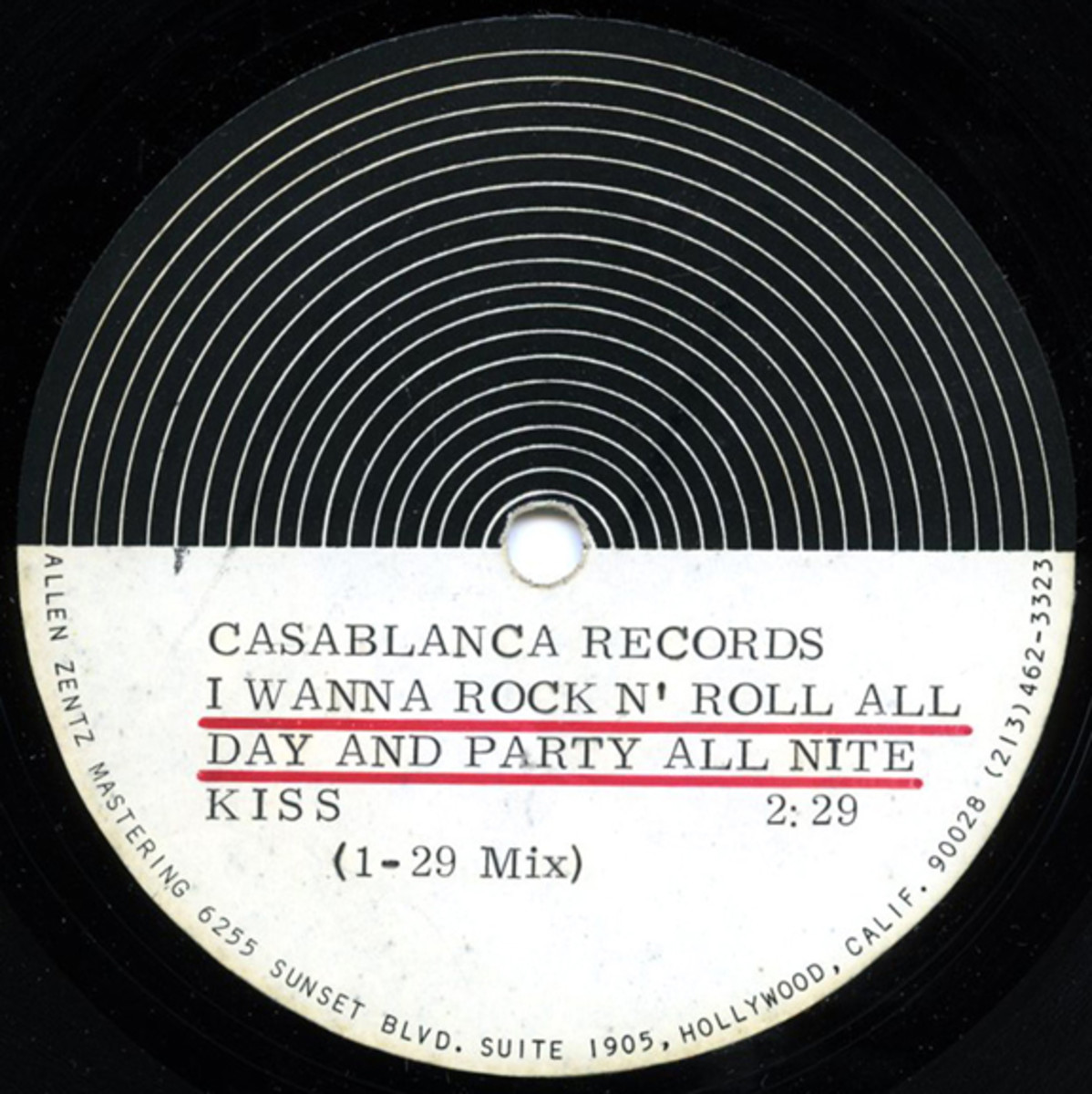 KISS Rock and Roll acetate