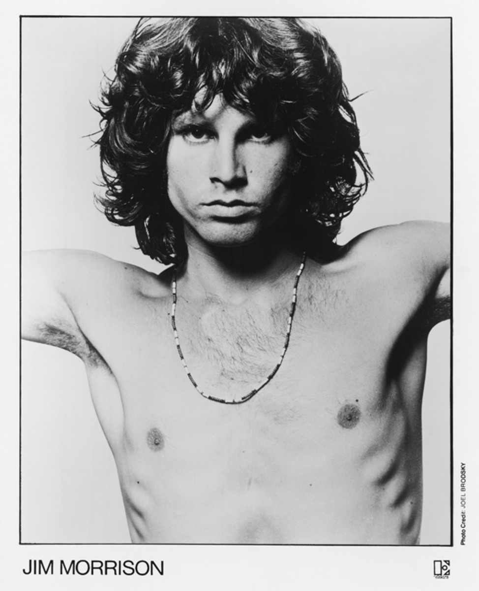 American Rock singer Jim Morrison , of the group the Doors