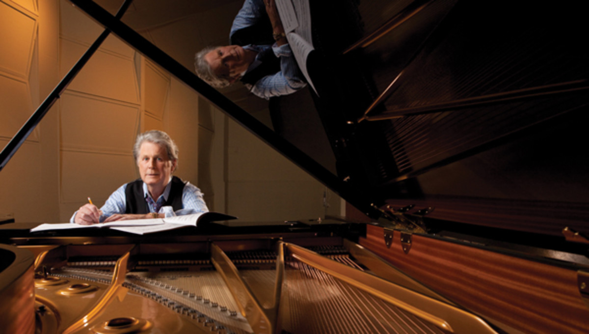 Brian Wilson hard at work at his piano. Photo by Clay Patrick McBride