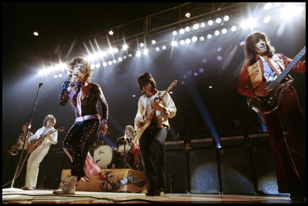 Rolling Stones onstage by Ethan Russell in 1972