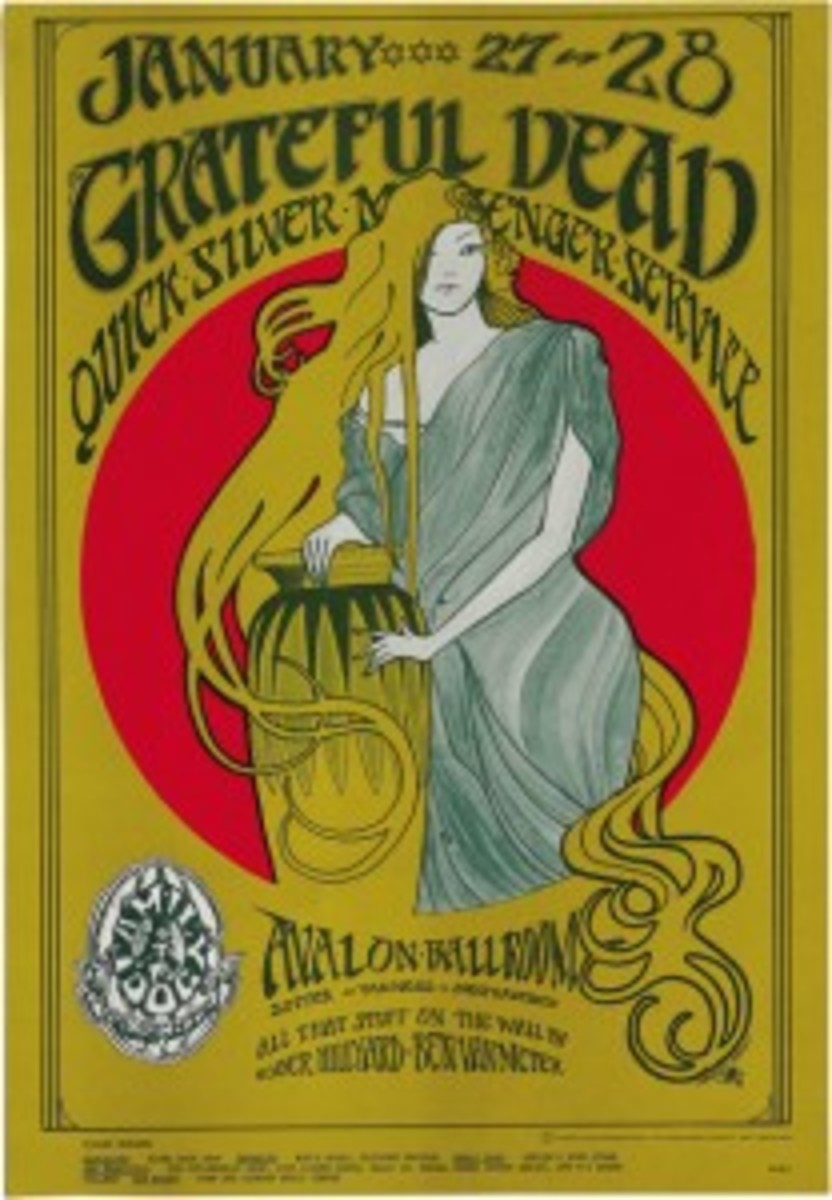 Stanley Mouse Girl With Long Hair Avalon concert poster