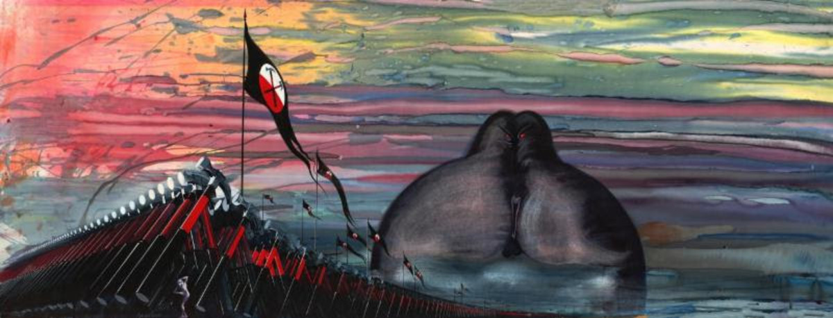 Gerald Scarfe's "Judge With Marching Hammers." Image courtesy of San Francisco Art Exchange LLC.