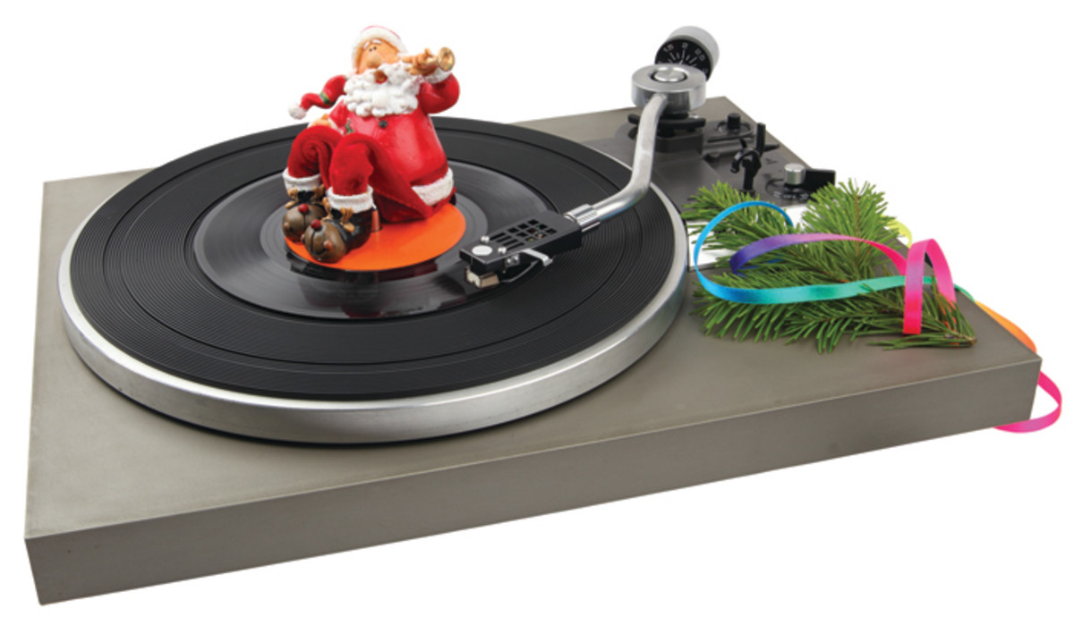 Christmas vintage record player