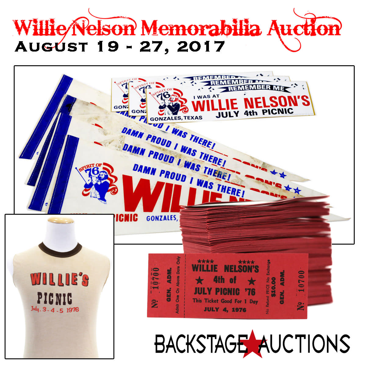  Willie Nelson Picnic 1976 Memorabilia