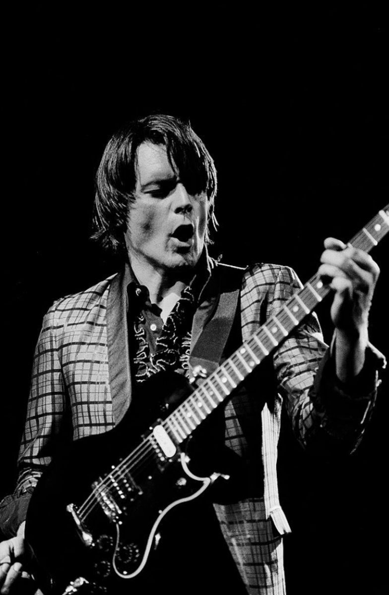 J Geils of the J Geils Band at the Poplar Creek Music Theater in Hoffman Estates, Illinois, August 20, 1982. (Photo by Paul Natkin/Getty Images)
