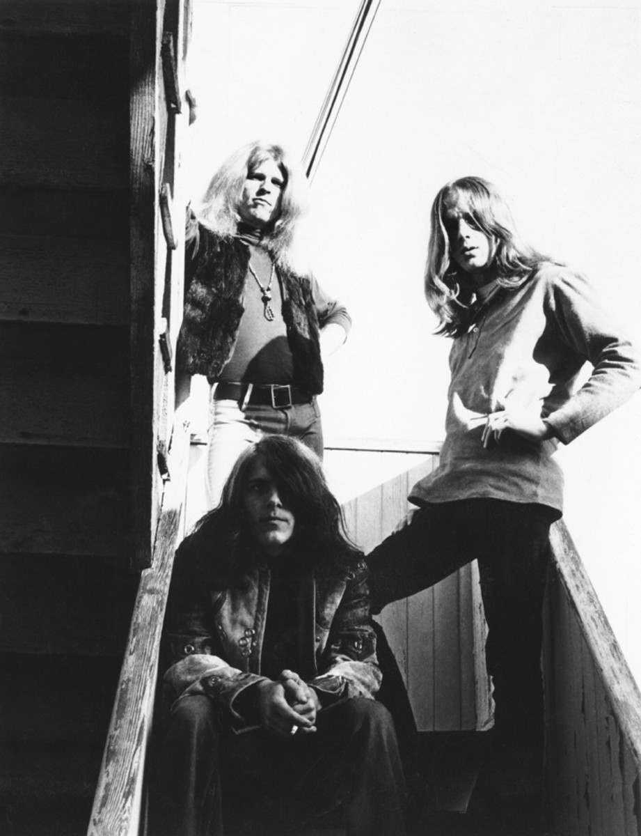  Members of the rock band "Blue Cheer" pose for a circa late-1960's portrait. Original members include Dickie Peterson, Leigh Stephens, and Paul Whaley. (Photo by Michael Ochs Archives/Getty Images)