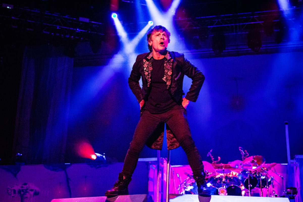  The singer of Iron Maiden in concert for the Rock in Idro Festival at the Arena Parco Nord in Bologna. Bologna, Italy. 1st June 2014 (Photo by Francesco Castaldo\Archivio Francesco Castaldo\Mondadori Portfolio via Getty Images)