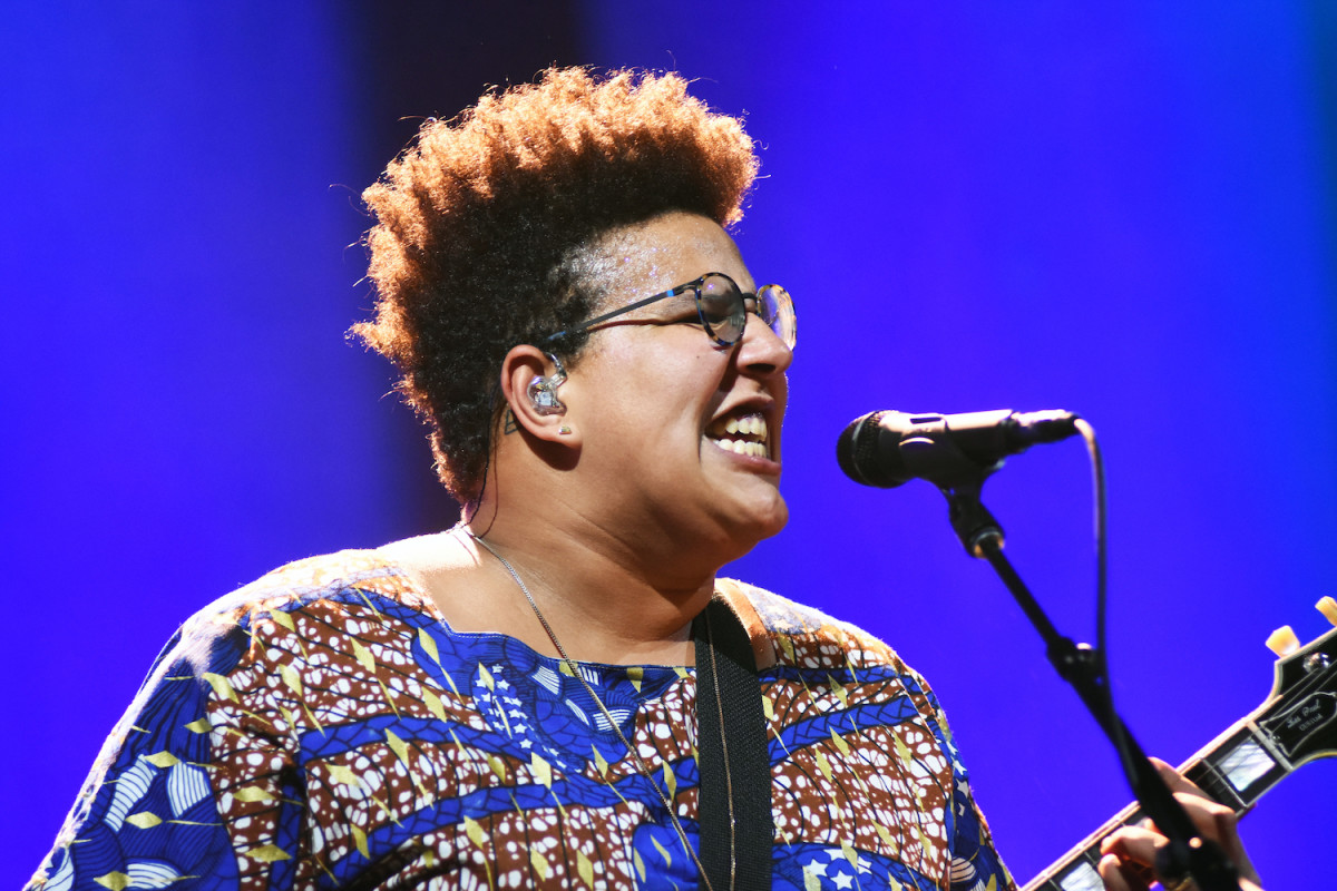 Alabama Shakes singer-guitarist Brittany Howard in action July 23 during the XPoNential Music Festival Presented by Subaru in Camden, N.J. (Photo by Chris M. Junior)