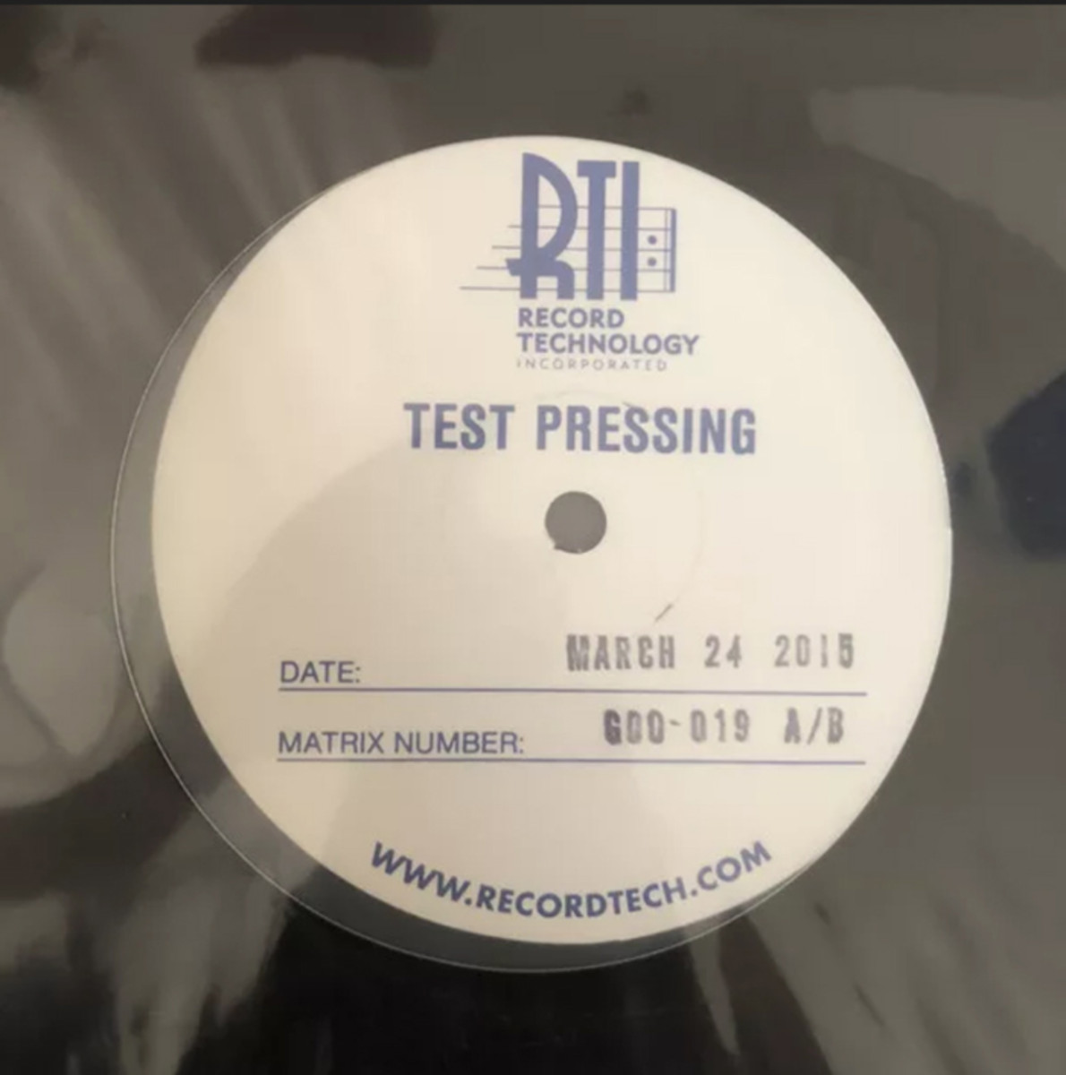  A Sonic Youth test pressing for sale at Reverb.