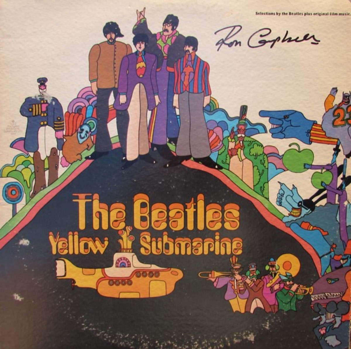 1969 soundtrack album autographed by Ron Campbell in 2011