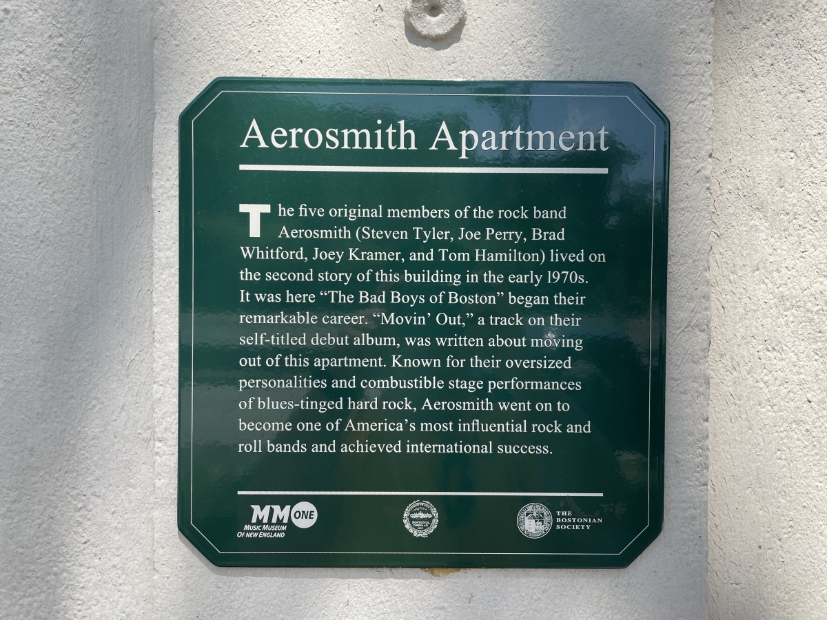 Aerosmith on Tour - 1325 Commonwealth Historical Marker (photo credit Julian Gill)