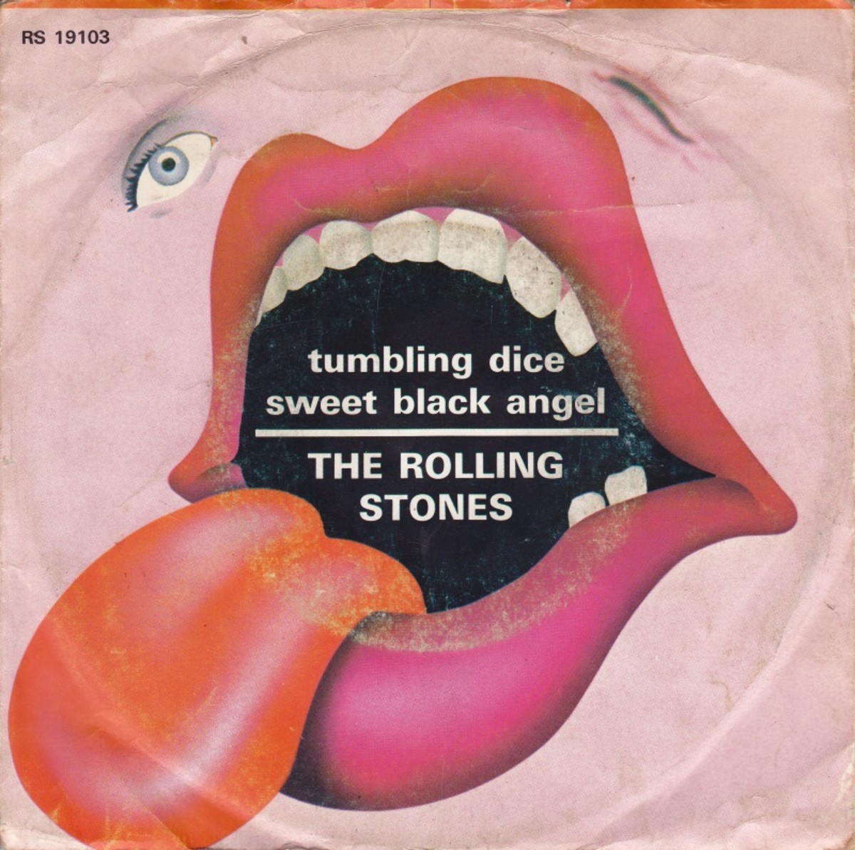 A 45 of "Tumbling Dice" released in the Netherlands in April '72. Worth $11 Near Mint. Image courtesy of 45Cat.com