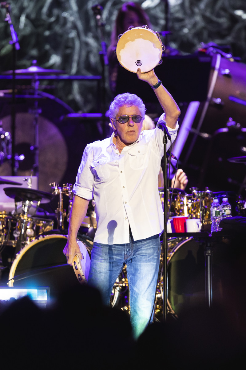Roger Daltrey performs during the opening song of the concert, “Overture” from Tommy, onstage at NYC’s Madison Square Garden on Thursday, May 26th. (Photo: Evan Yu/MSG Entertainment)