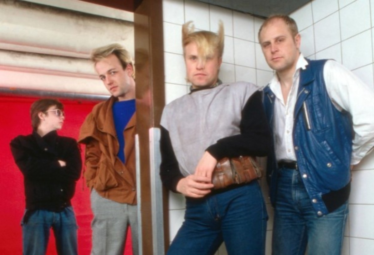 A Flock of Seagulls, 1983, Mike Score 3rd in photo taken by Fryderyk Gabowicz, Getty Images