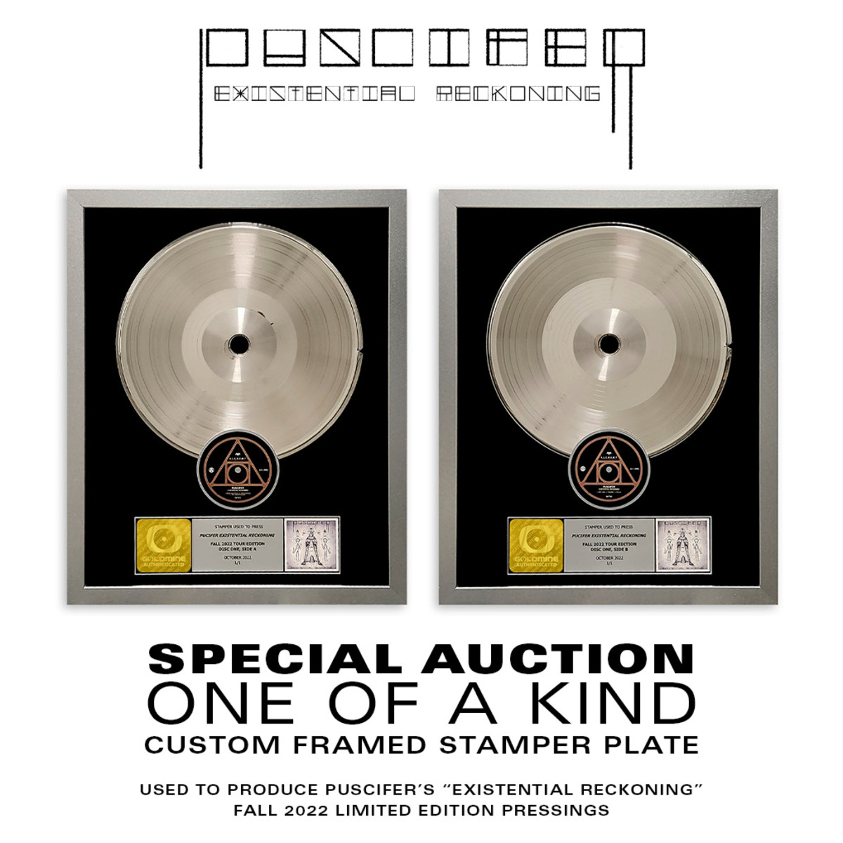 Puscifer Existential Reckoning Custom Framed Stamper Plates