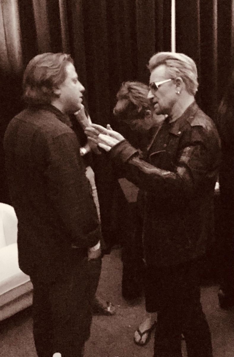 Peter Shapiro (left) with Bono of U2 (right). Photo courtesy of Peter Shapiro
