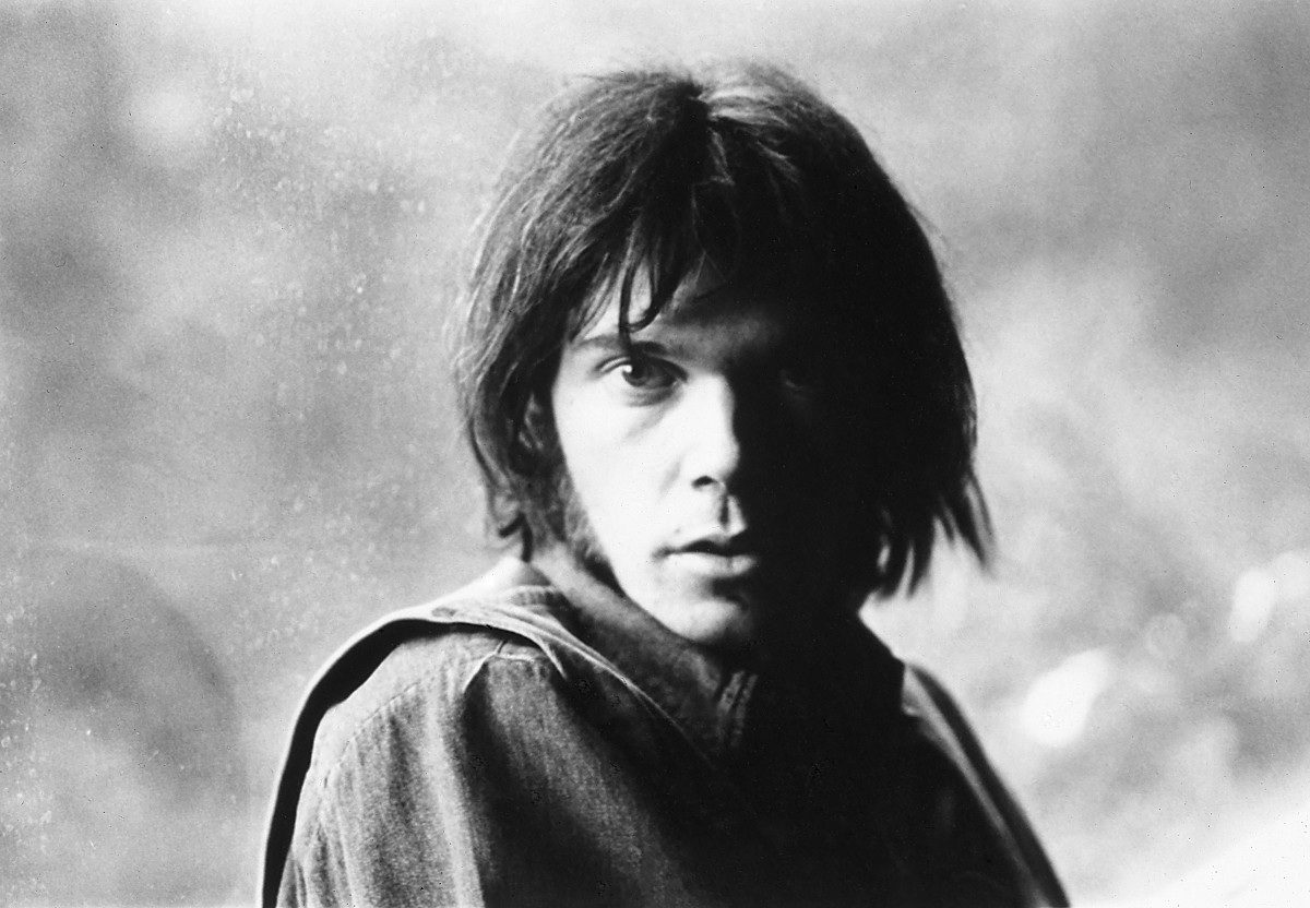 Neil Young rehearsing for 'Deja Vu' at Stephens House III, 1969. Studio City, Los Angeles. Photo by Graham Nash.