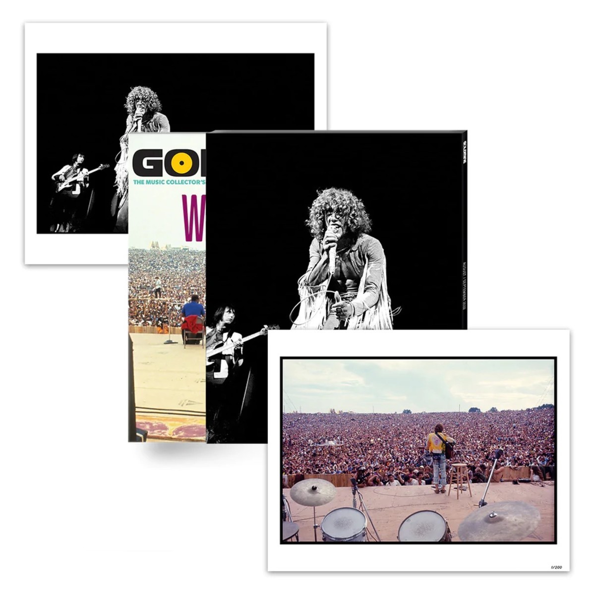 The Woodstock Collector's Edition bundle with Henry Diltz photograph prints.