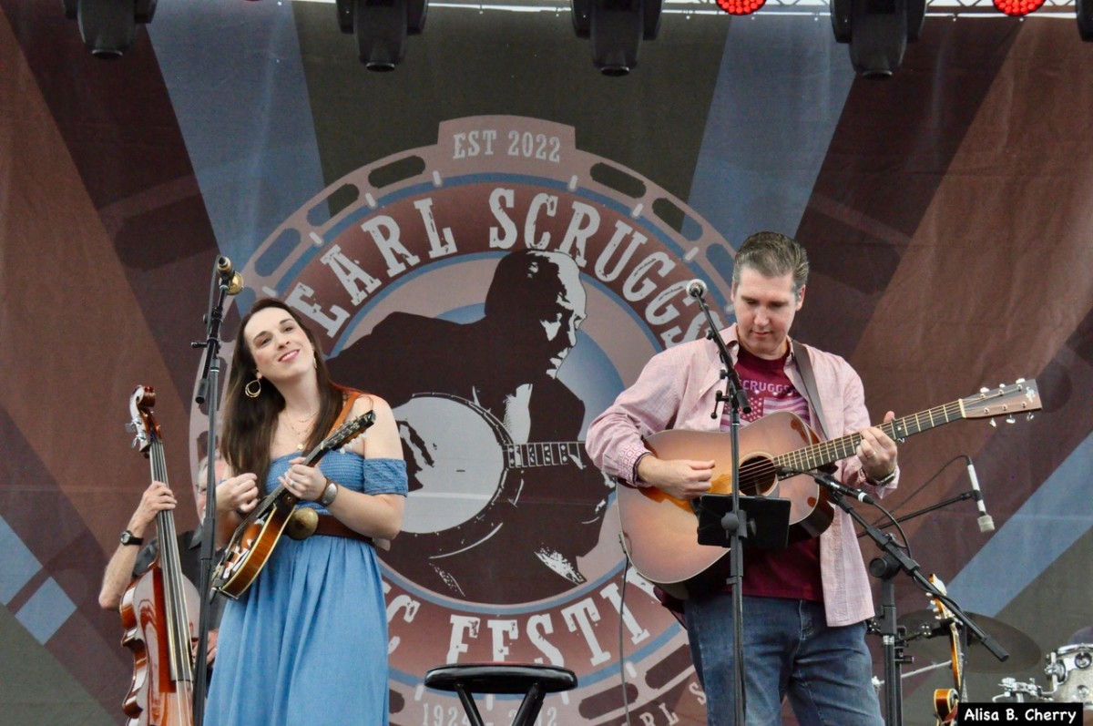 Brooke & Darin Aldridge performing at the Earl Scruggs Music Festival at Tryon International Equestrian Center in Mill Spring, NC on Saturday, September 3, 2022. Photo by Alisa B. Cherry
